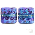 Periwinkle Starlight Nuggets Art Glass Lampwork Bead Pair