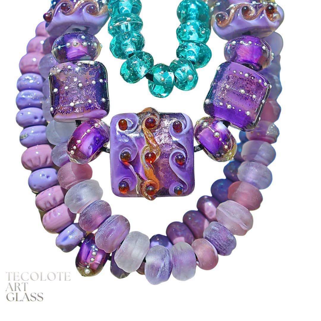 Spirit Quest Art Glass Nugget Focal Bead Set