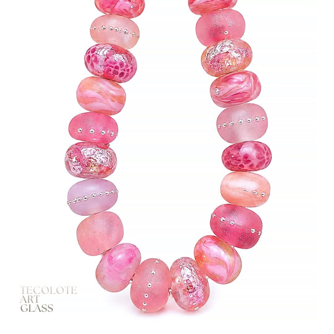 Sunrise Rose  Organic Style Art Glass Lampwork Beads