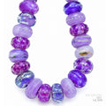 Plumeria & Starlight Organic Style Art Glass Lampwork Beads