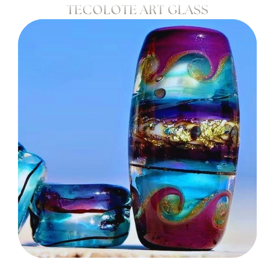 Abalone &  Cabernet - Art Glass lampwork Focal Bead - BHB Large Hole