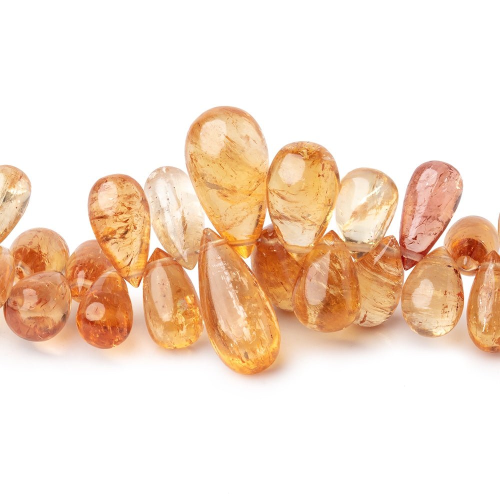 7x5-15x8mm Imperial & Precious Topaz Plain Tear Drop Beads 8 inch 77 pieces AA