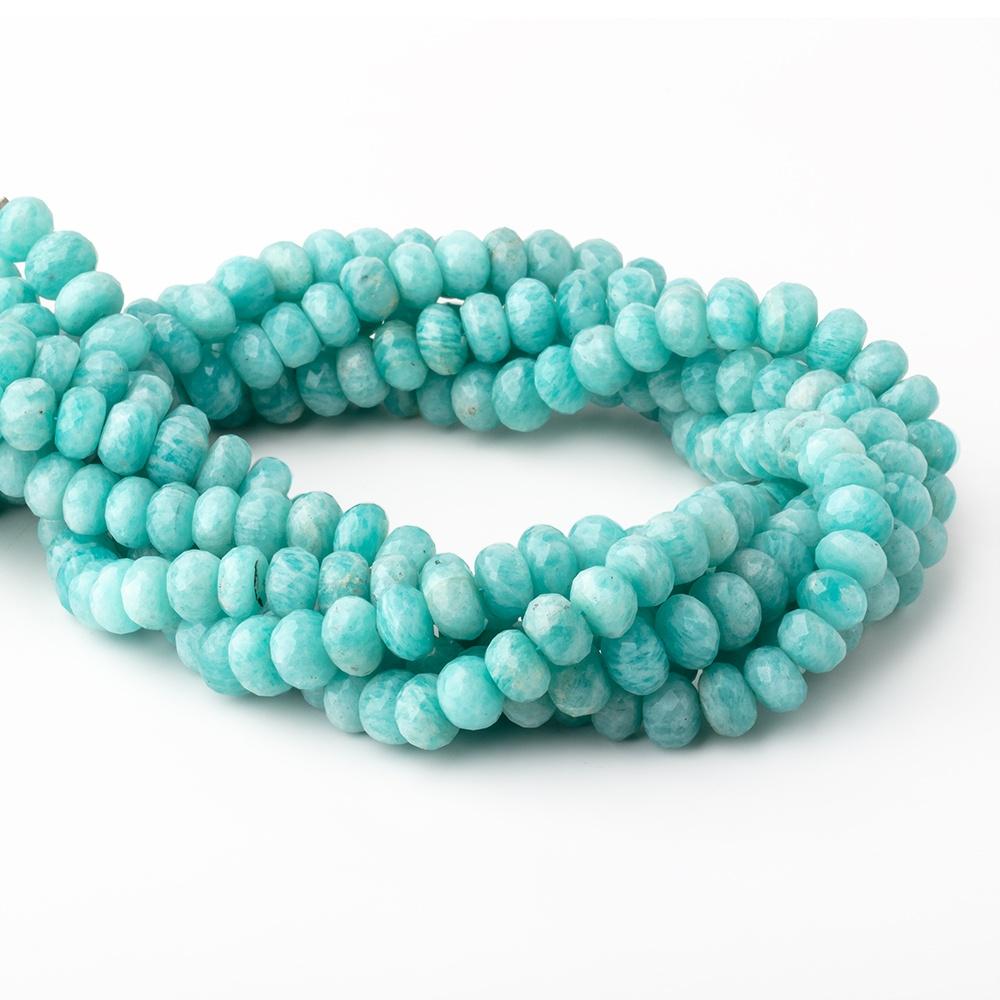 8-8.5mm Amazonite Faceted Rondelle Beads 13.5 inch 60 pieces