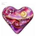 Baja Ocean Moon Love  - Art Glass Lampwork Heart Bead Collection
