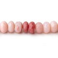 9mm Pink Peruvian Opal Faceted Rondelle Beads 15 inch 70 pieces AA