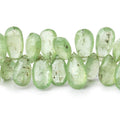 9x6-15x8mm Green Kyanite Faceted Pear Beads 7.5 inch 73 pieces