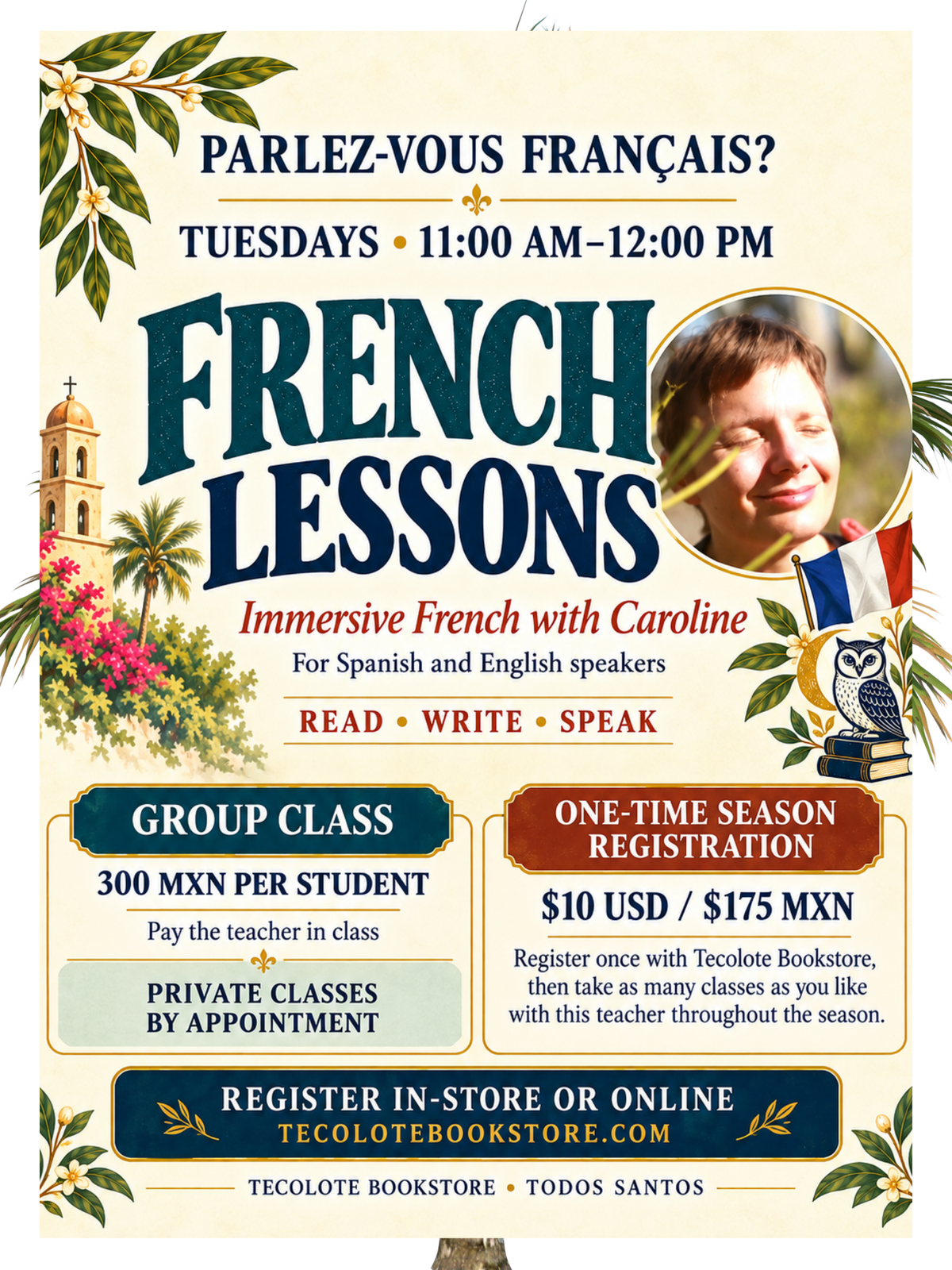 French Class- Immersive with Caroline - Registration