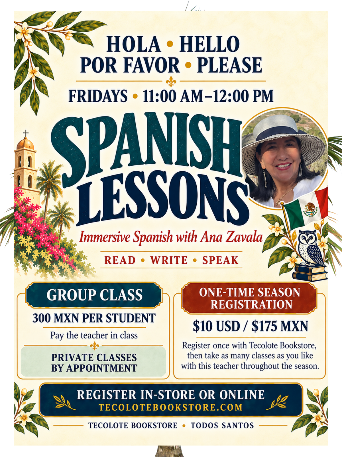 Spanish Class- Immersive with Ana Zavala - Registration