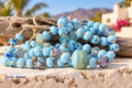 Peaceful Pacific Necklace - Knotted Beaded Boho Strand by Glass Artist Jenelle Aubade