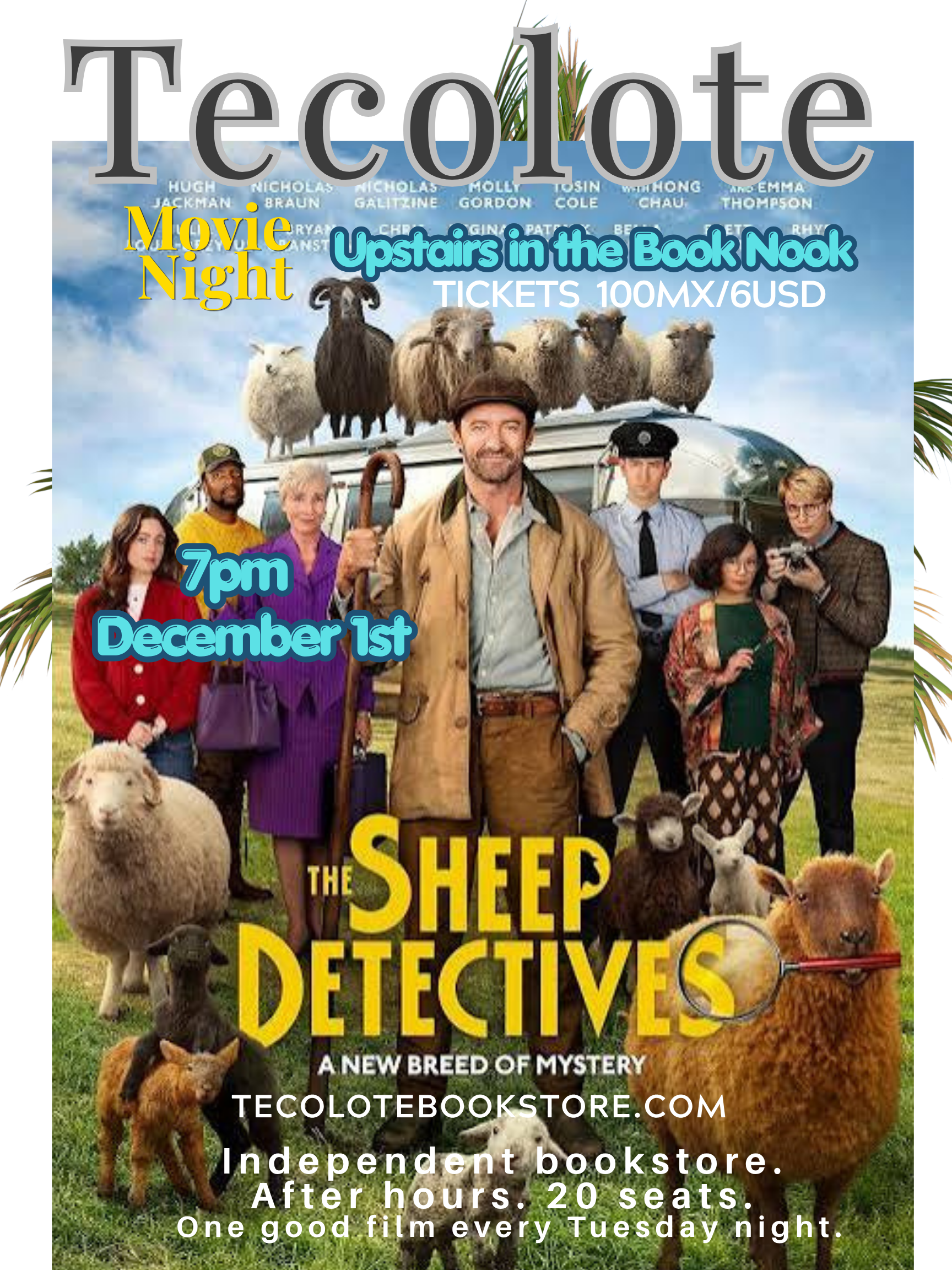 Movie Night in the Book Nook - December 1st 2026 - The Sheep Detectives - Event Ticket