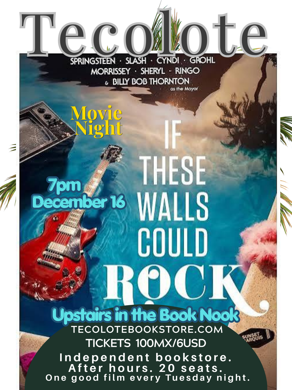 Movie Night in the Book Nook - December 16th 2026 - If These Walls Could Rock- Event Ticket