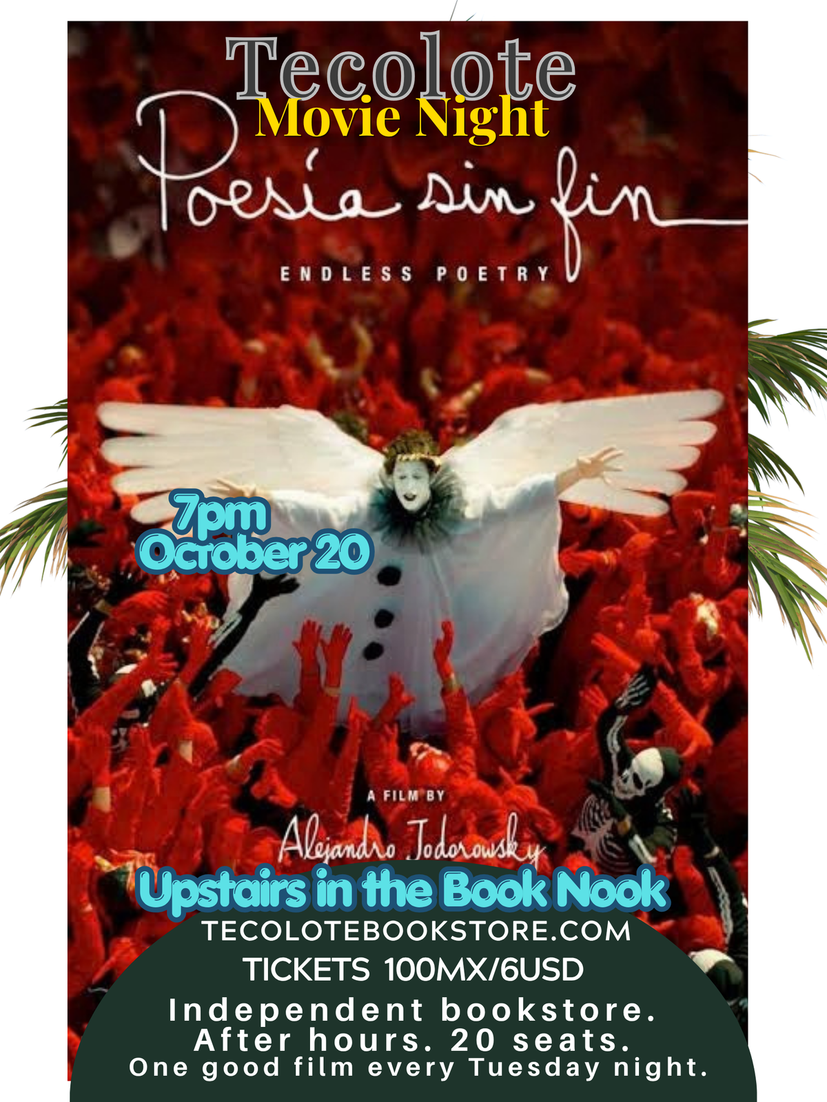 Movie Night  in the Book Nook - October 20th 2026 - Endless Poetry - Event Ticket