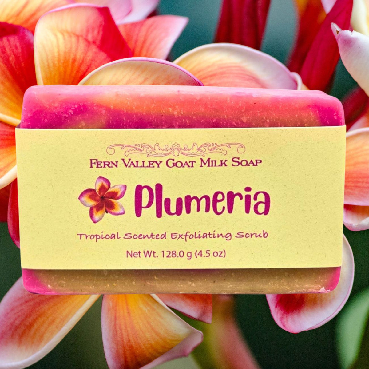 Handmade Goat Milk Soap | Plumeria Tropical Scented Scrub