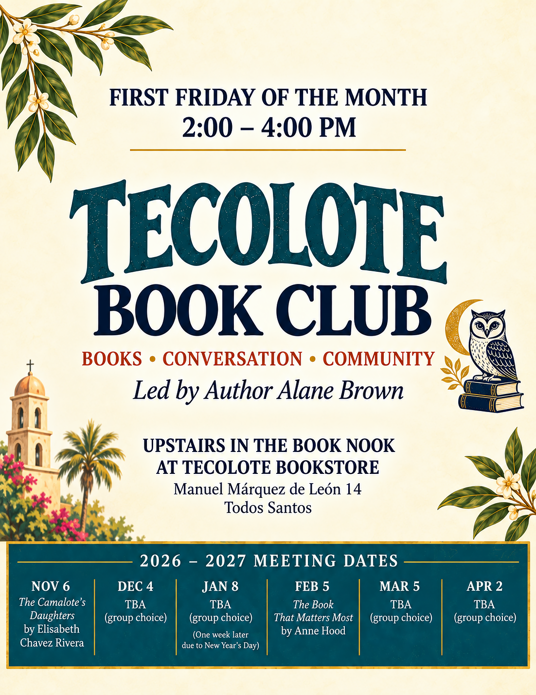 Book Club - Monthly with Alane Brown - Registration