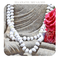 Boho Pearl Heirloom Necklace - Knotted Art Glass by Jenelle Aubade