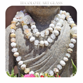 Coastal Nomad Heirloom Necklace - Knotted Art Glass by Jenelle Aubade