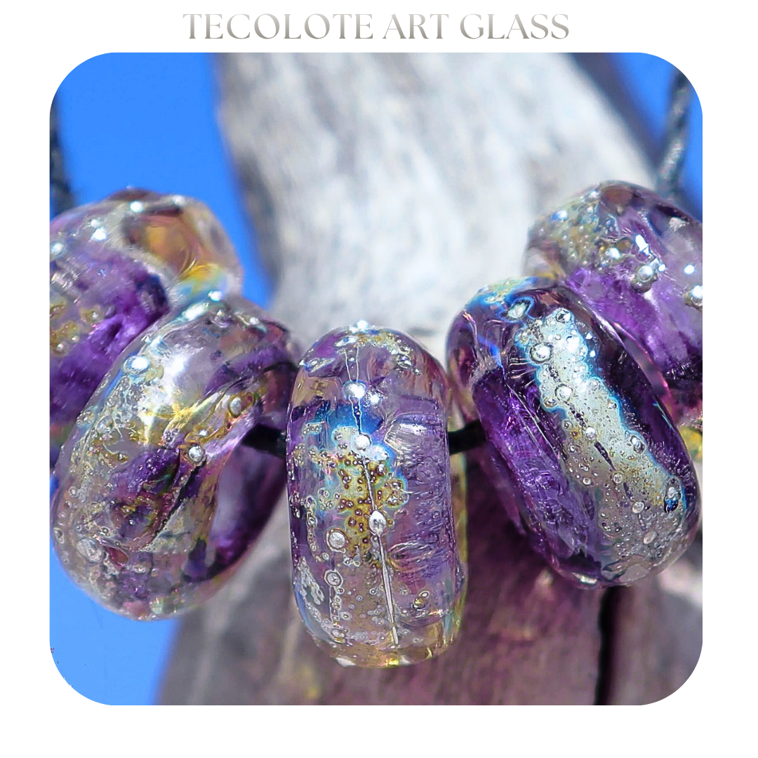 Sea-star Silver - Art Glass lampwork Beads - BHB Large Hole for Pandora Bracelets