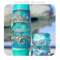 Cerulean Breeze - Art Glass lampwork Focal Bead - BHB Large Hole