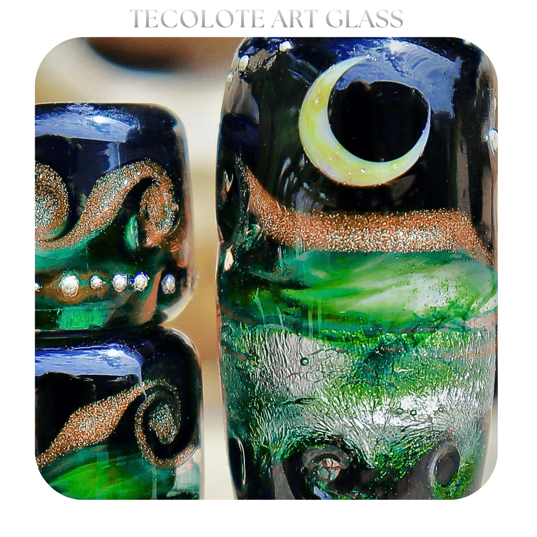 Enchanted Moonlight - Art Glass lampwork Focal Bead - BHB Large Hole