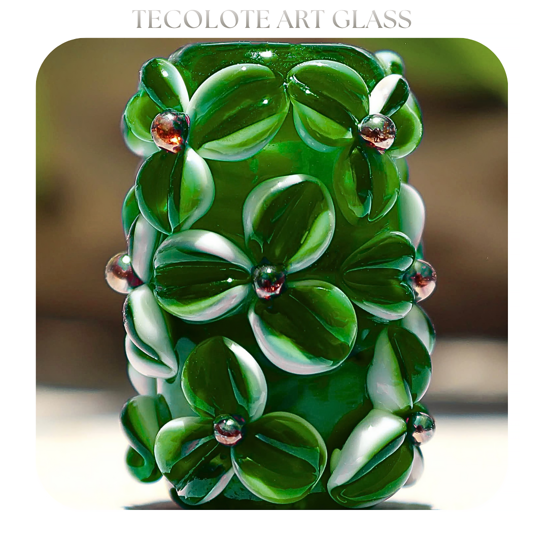 Agave & Blossom - Art Glass lampwork Focal Bead - BHB Large Hole