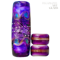 Midnight Oasis- Art Glass lampwork Focal Bead Set - BHB Large Hole