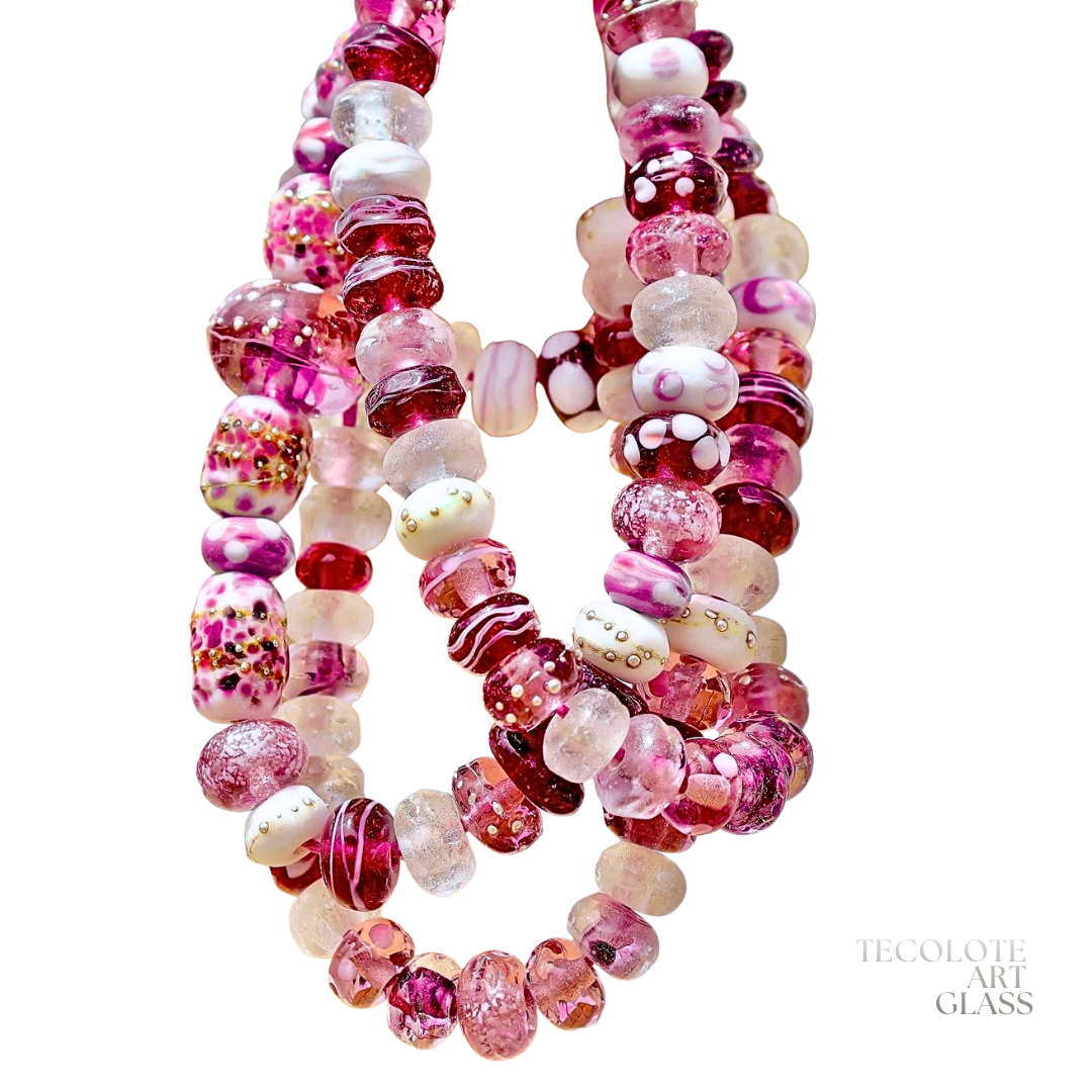 Ruby & Foxglove - Art Glass Lampwork Beads