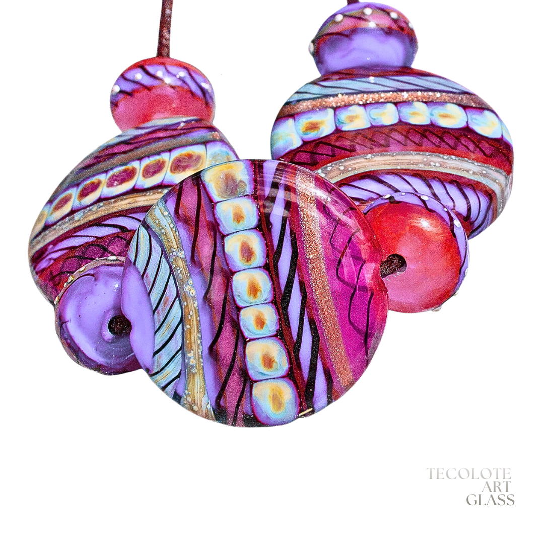 Baja & Shasta Trails - Art Glass Lampwork Focal Beads