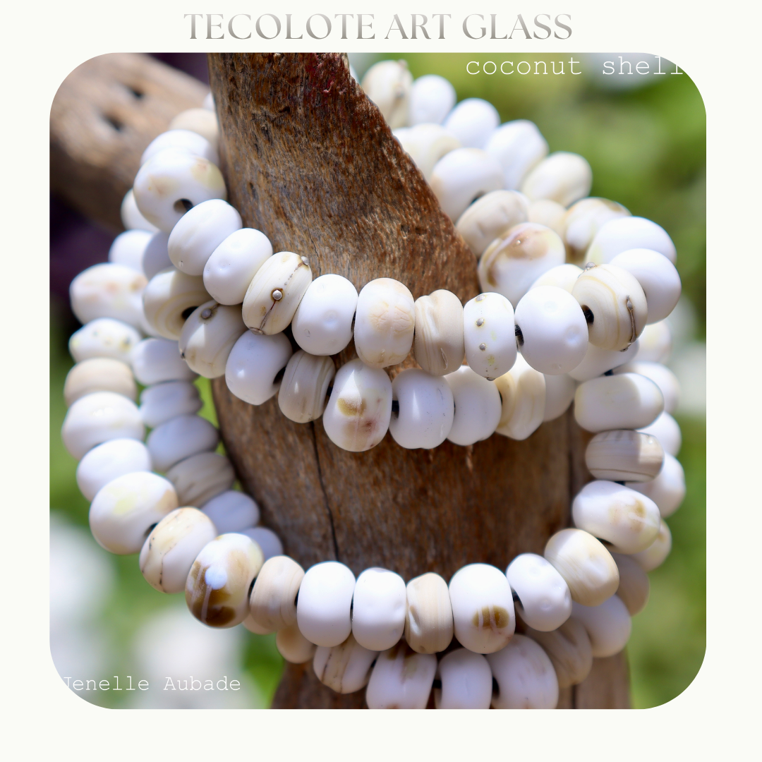 Coconut Shell Strand - Glass Lampwork Beads