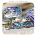Baja Breeze & Silvered Ivory Charms - Art Glass lampwork Beads - BHB Large Hole for Pandora Bracelets