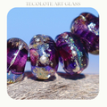 Ultra-Silver Grape Accent Bead Set - Glass Lampwork