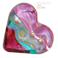 Baja Sunset in Love  - Art Glass Lampwork Heart Focal Bead