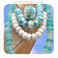 Mermaid & Pearl - Glass Lampwork Bead Set