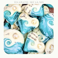 Ocean Beads by the Scoop - Glass Lampwork Beads with Fine Silver