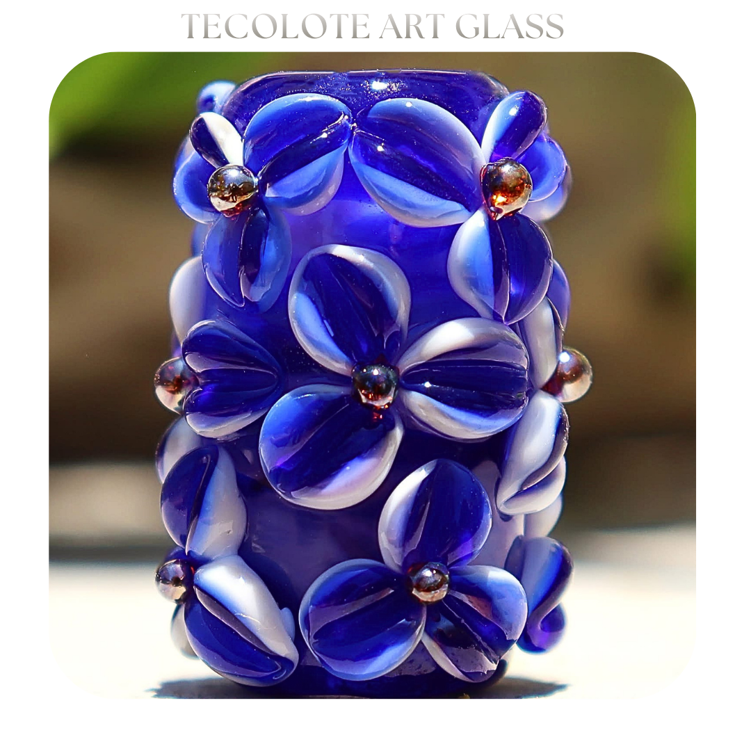 Blue River Blossom Art Glass Bead Collection