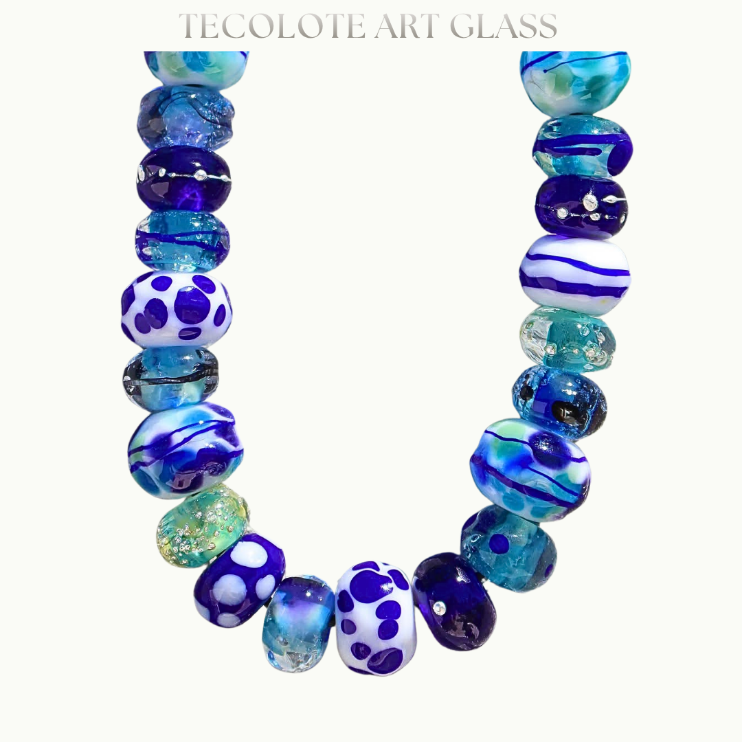 Blue River Blossom Art Glass Bead Collection