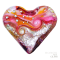 Melba & Silver  - Art Glass Lampwork Heart Focal Bead