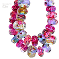 Amethyst & Garnet Bohemian Art Glass Beads
