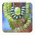 Tumbled AGAVE & PALM  Strands - Glass Lampwork 70 Beads