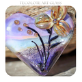 Sunlit Blossom Heart - Art Glass lampwork Bead