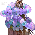 Kauai Plumeria  - Tumbled Matte Art Glass Lampwork Beads