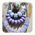 Tumbled Lilac - Glass Lampwork Bead Set