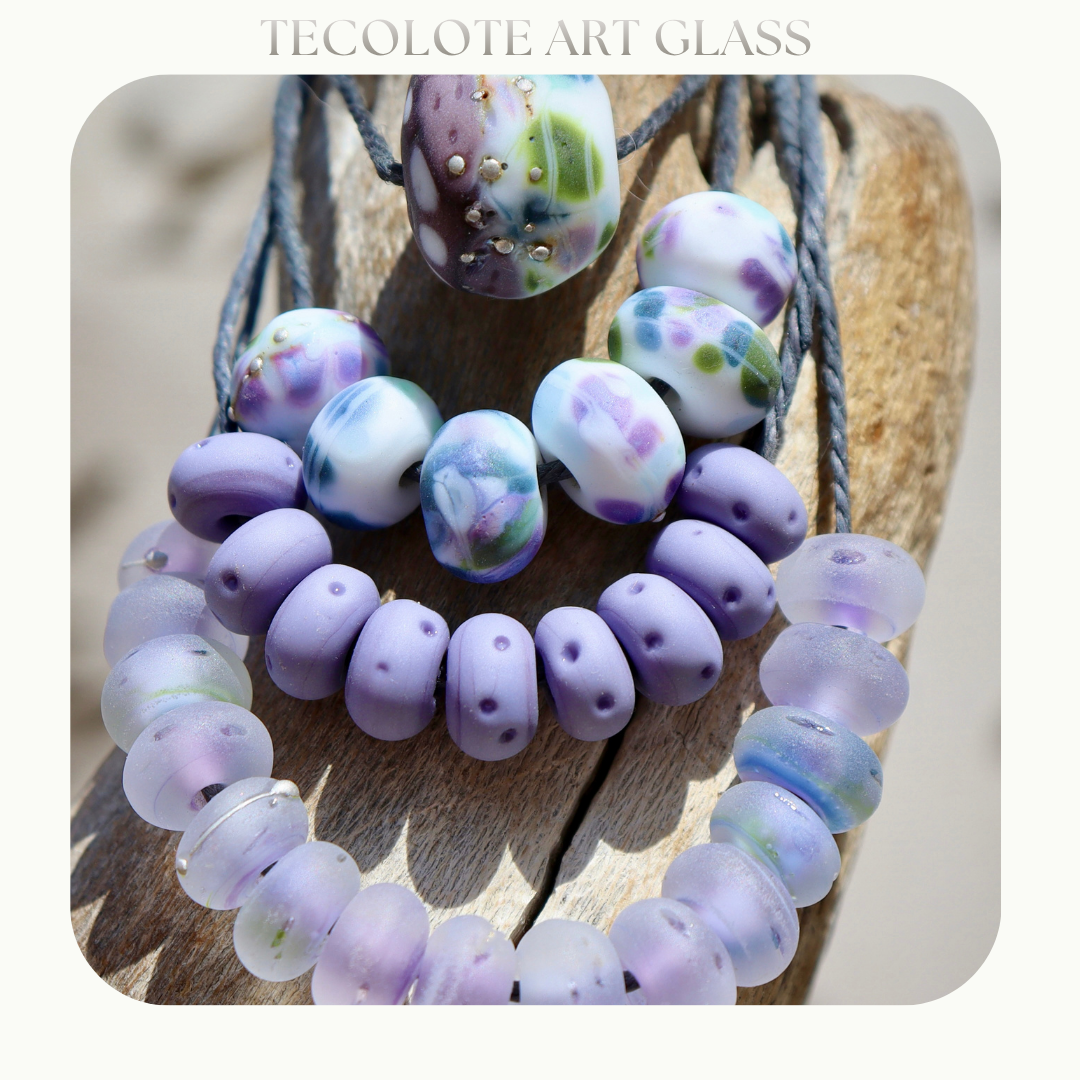 Tumbled Lilac - Glass Lampwork Bead Set