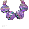 Tanzanite Bohemian Mix -  Art Glass Lampwork Button Spree Beads
