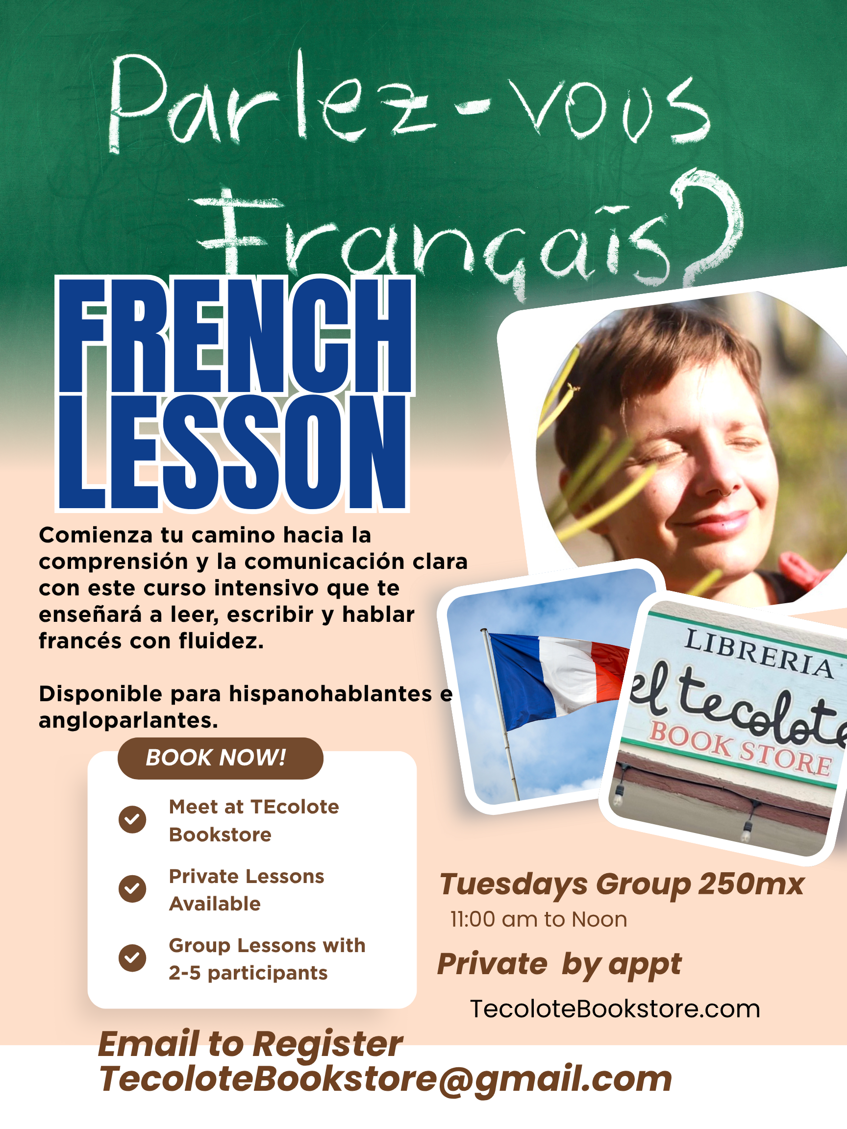 French Class- Immersive with Caroline - Registration