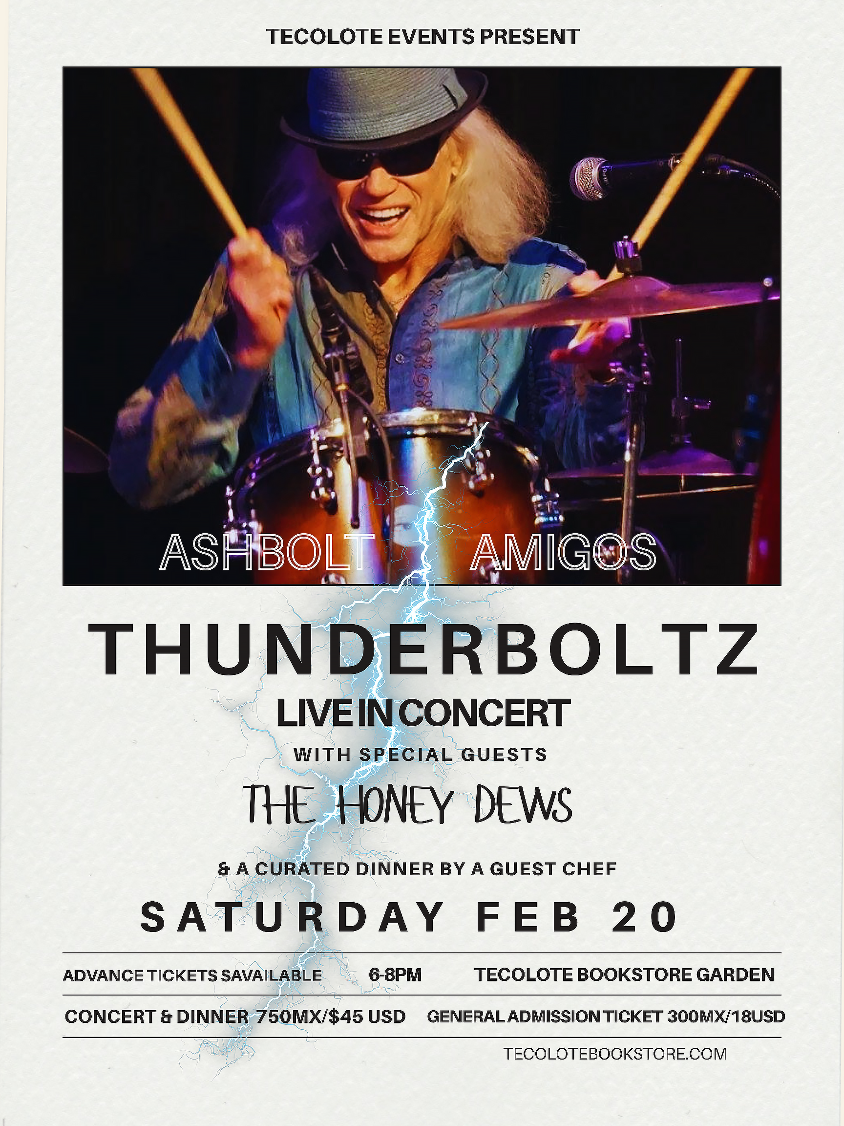 THUNDERBOLTZ  in Concert at Tecolote - February 20th 2027 - Event Ticket