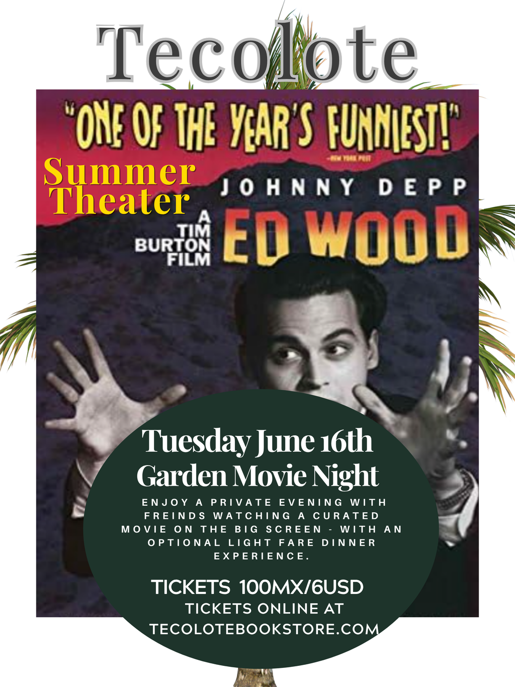 Summer Movie Night - June 16, 2026 - Ed Wood - Event Ticket
