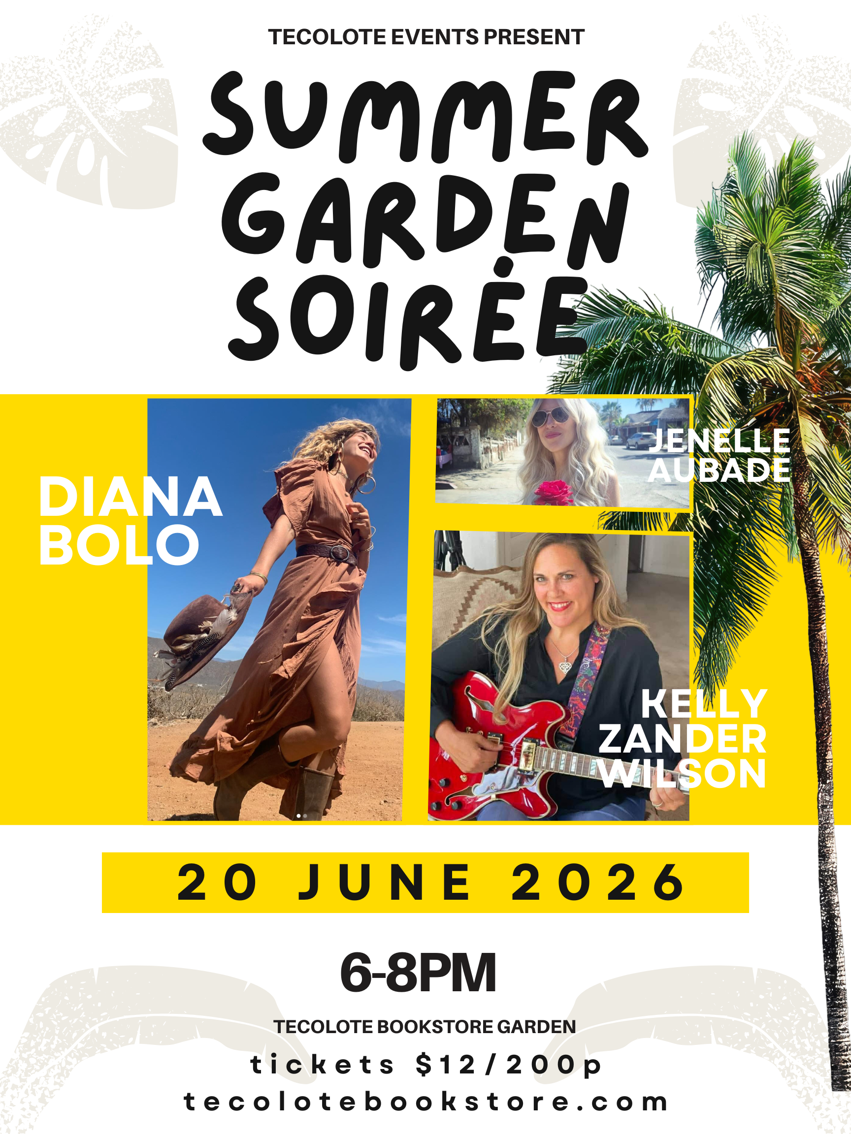 Summer Garden Soirée  - Diana Bolo - Kelly Zander Wilson - Jenelle Aubade - June 20th 2026 - Event Ticket