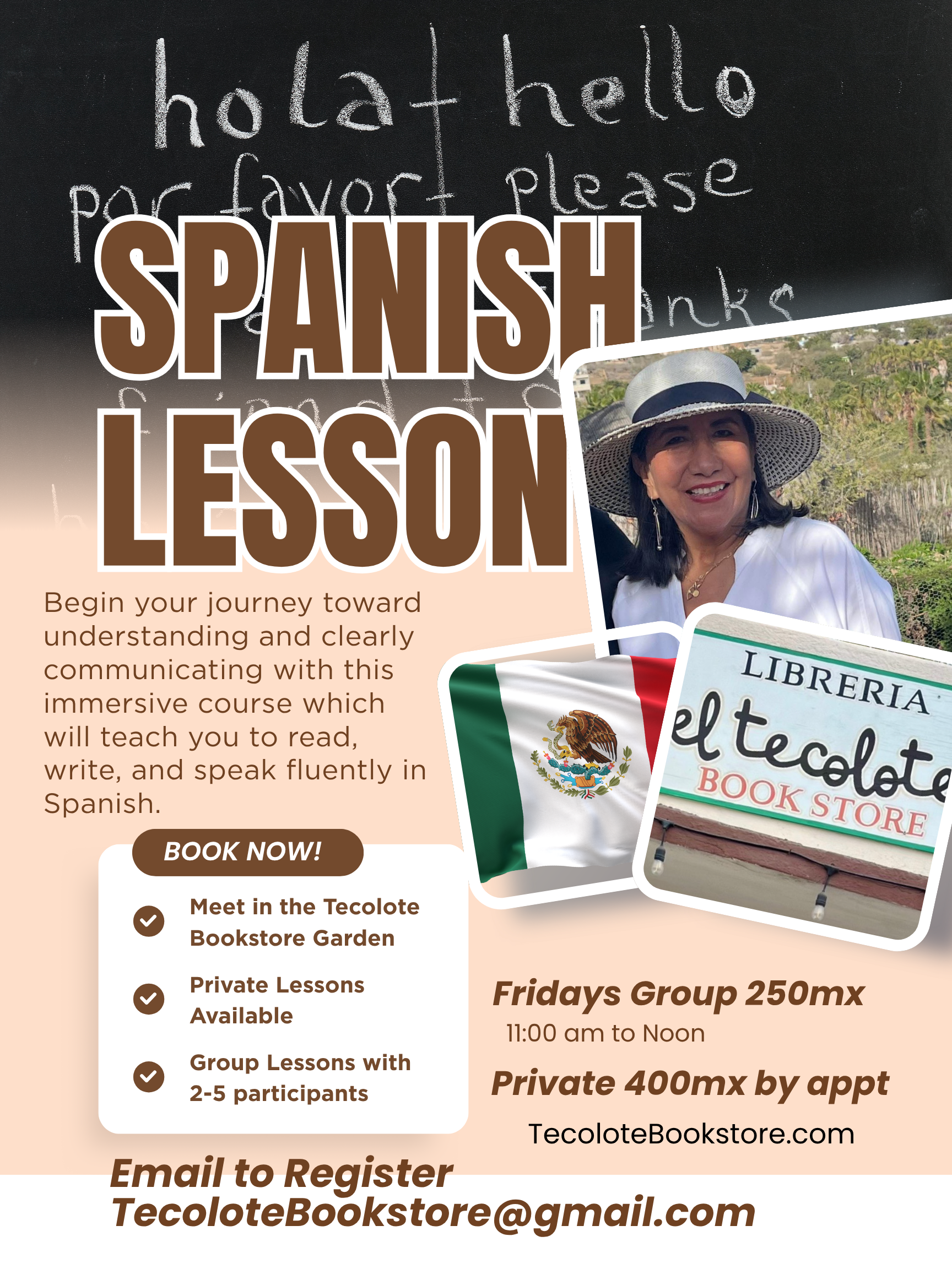 Spanish Class- Immersive with Ana Zavala - Registration