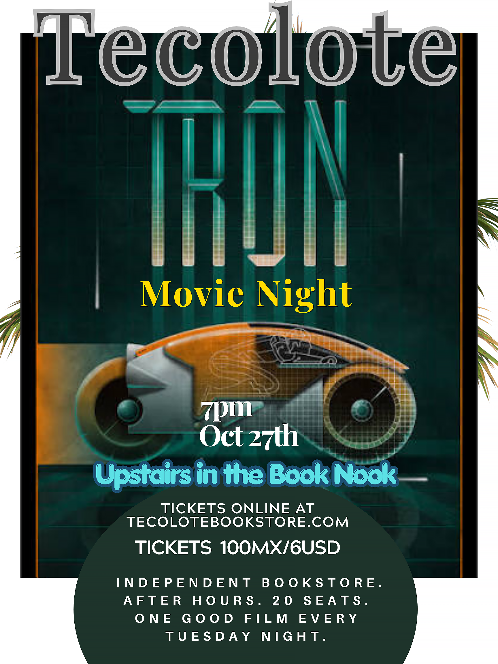 Movie Night in the Book Nook - Oct 27th 2026 - TRON - Event Ticket