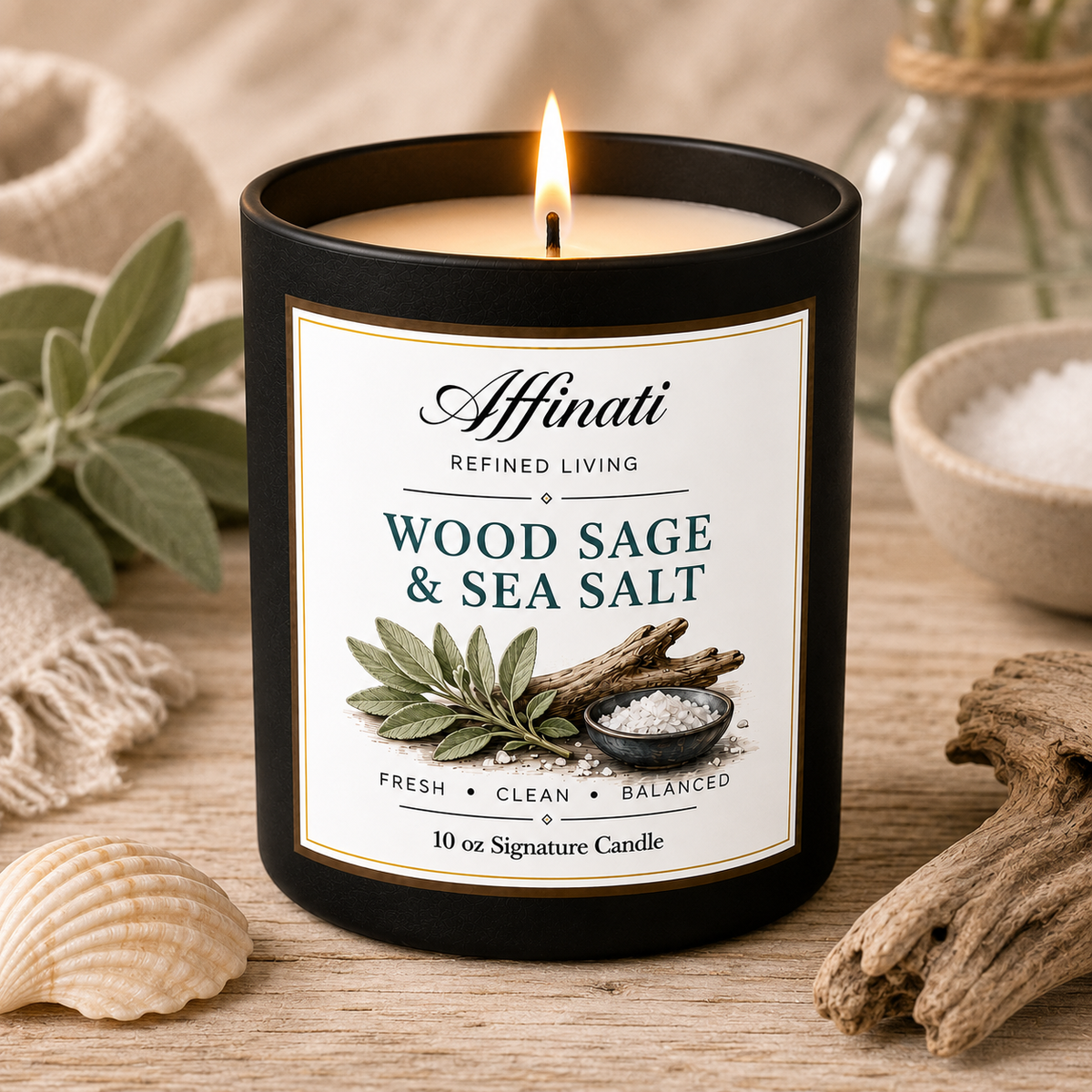 Wood Sage & Sea Salt Signature Candle